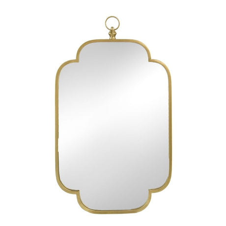 Elegant gold wall mirror (91.5cm) enhances spaces, crafted from iron, glass, and MDF, perfect for any decor style.