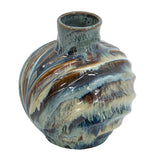 Elegant 27.9 cm glazed ceramic vase great for floral displays or as a chic decor piece, perfect for any interior style.