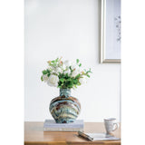 Glazed ceramic vase (27.9 cm) with a sleek design, perfect for floral arrangements or as a decorative centerpiece.