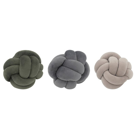 Set of 3 elegant small velvet knots in premium polyester, perfect for enhancing home decor and furniture accents.