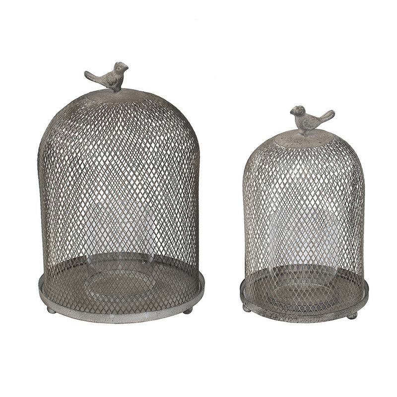 CANDLE HOLDERS - OPHIRA GOLDEN SPARROW MESH (SET of 2)