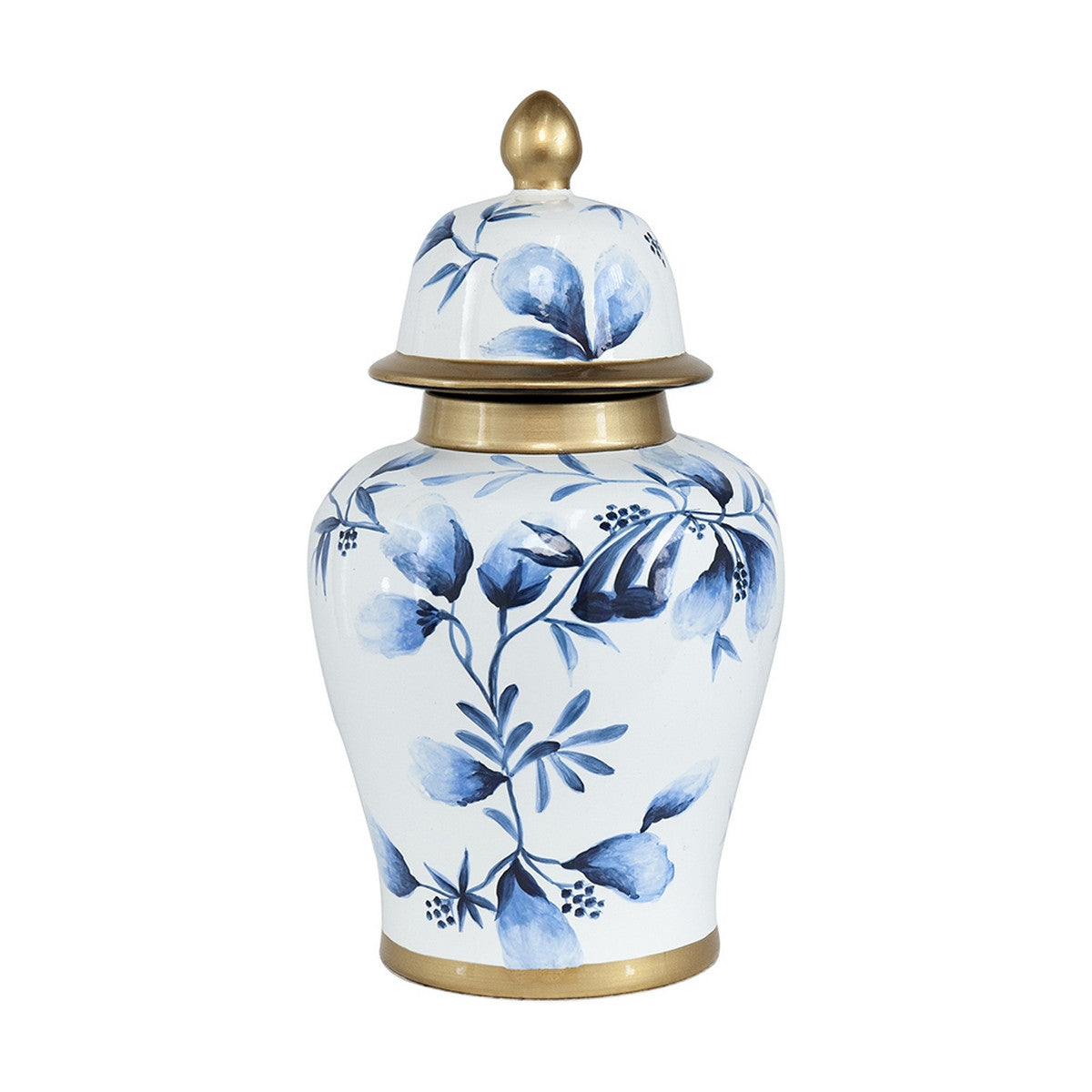 Ceramic GINGER JAR (35.5cm) with vibrant finish, perfect decorative storage solution for any interior style.