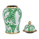 Elegant 45cm green ginger jar, perfect for storage or as a decorative centerpiece in any home decor style.