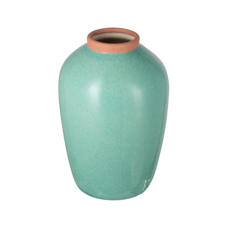 Elegant 33cm green ceramic vase, perfect for fresh flowers or as a stylish home decor accent.