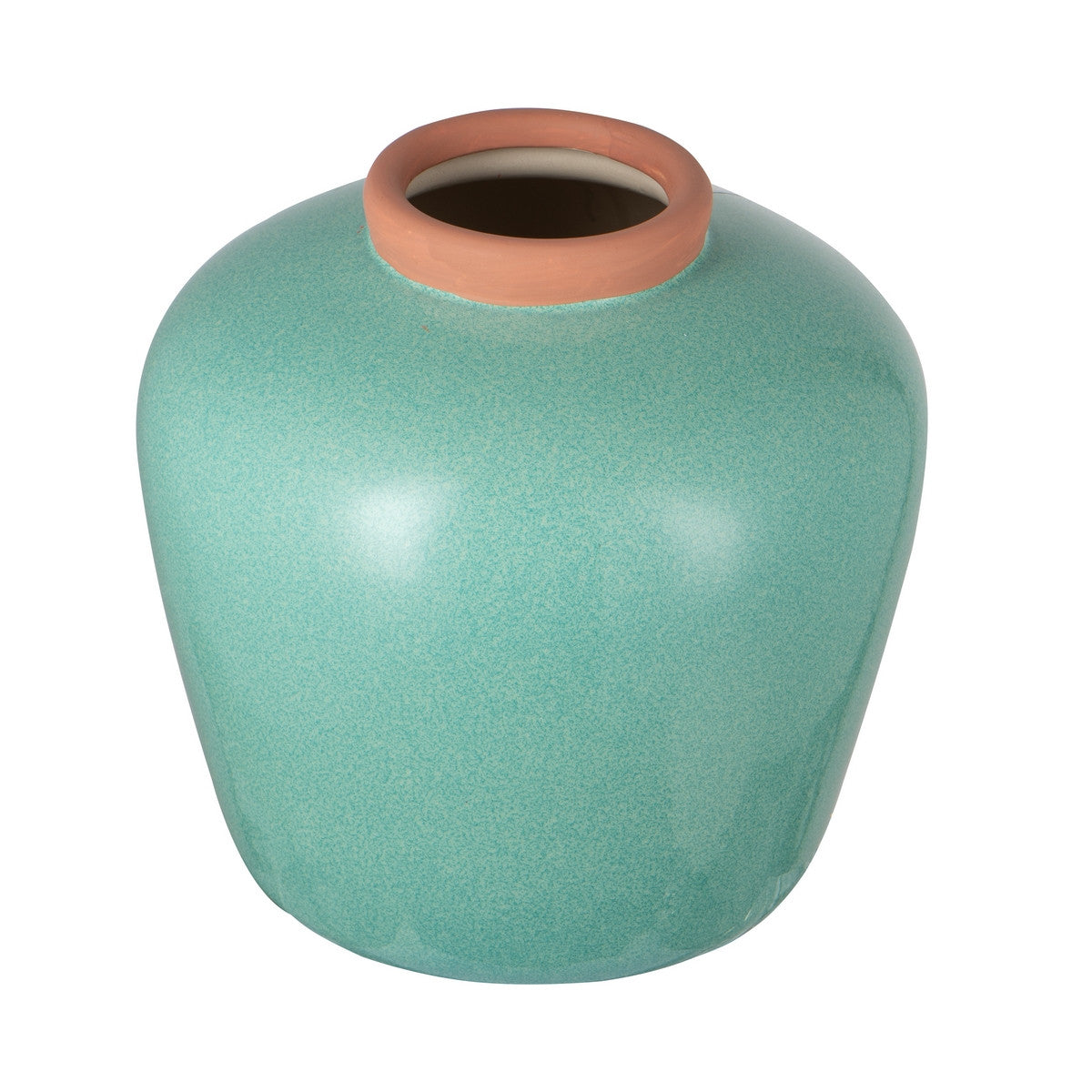 Elegant green ceramic vase, 26cm tall, glossy finish, perfect for fresh flowers or as a stylish decor piece.