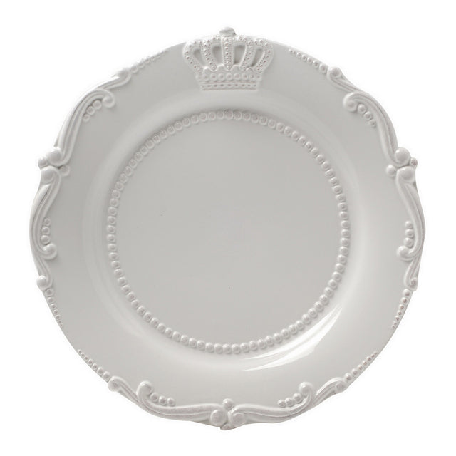 Elegant LOIUS CROWN ceramic dinner plate with intricate patterns, 300x300 mm, dishwasher and microwave safe for stylish dining.