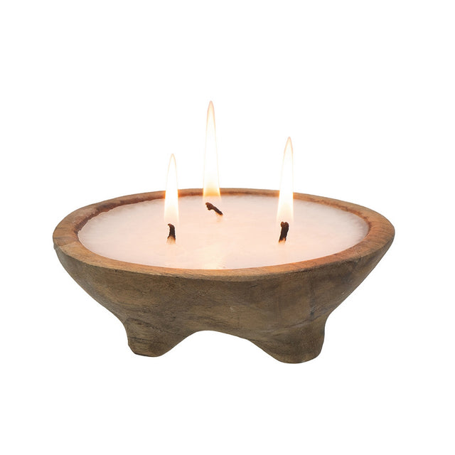 Sustainable 15CM teak candle holder, elegant design for indoor/outdoor use, perfect for enhancing your living space.