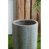 Rustic Olive planter, 47x55cm, stylishly crafted for indoor/outdoor use, perfect for vibrant flowers and greenery.