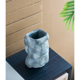 Easter Island-inspired planter measuring 14x22.5cm, perfect for succulents or herbs, adding cultural elegance to decor.