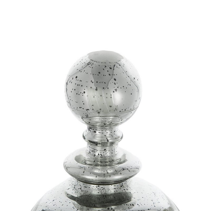 Antique mirrored vase (15 x 28cm) showcasing vintage charm, ideal for fresh flowers or as an elegant decor piece.