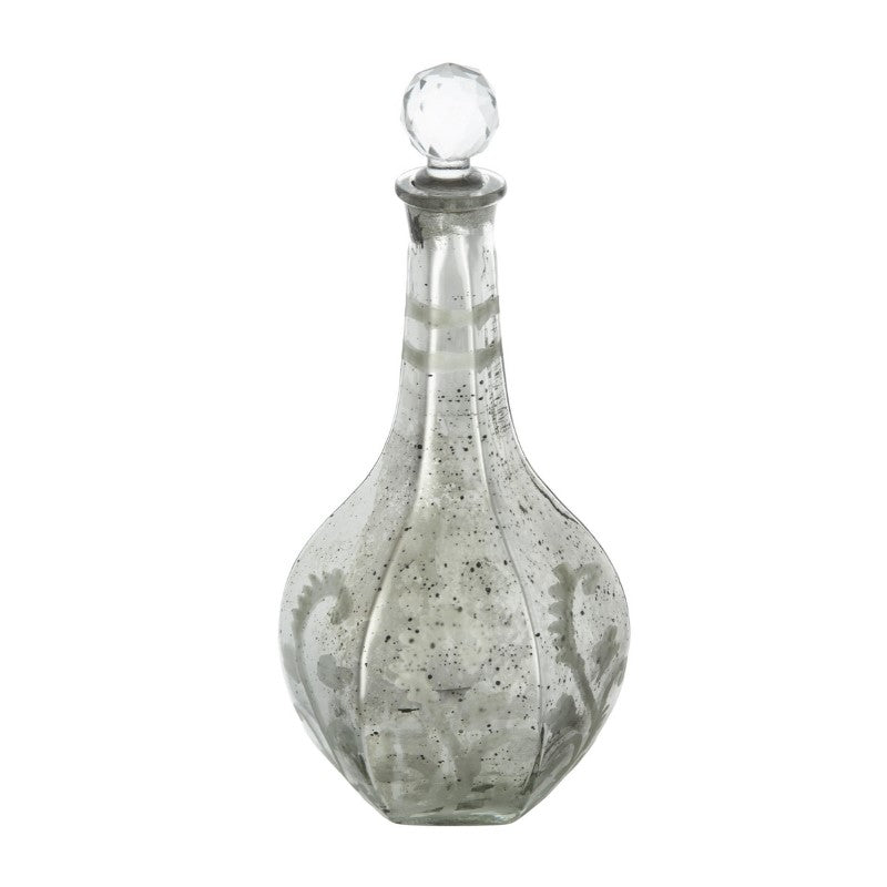 Elegant antique mirrored vase (12.5 x 30.5cm) reflecting light, perfect for flowers or as a stylish decor piece.