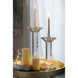 Elegant crystal pillar candle holder measuring 10.2 x 28 cm, perfect for enhancing home decor and creating a cozy ambiance.