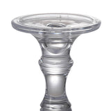 Elegant glass candlestick, 12 x 30cm, perfect for enhancing decor with candles for any occasion.