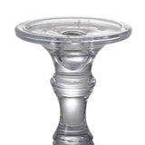 Elegant glass candle stick holder, 12 x 23.5cm, perfect for enhancing decor and creating ambiance for any occasion.