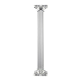 Elegant crystal pillar candle holder (45.5 x 9 cm) enhances decor and creates a warm ambiance for any occasion.