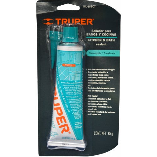 Silicone Sealant Truper Bathroom  Clear 85g Tube