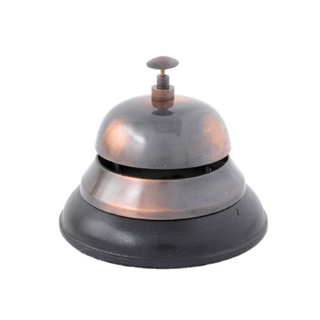 Vintage Aluminium Table Bell, 12cm tall, combines elegance and functionality for home or restaurant use, perfect for summoning guests.