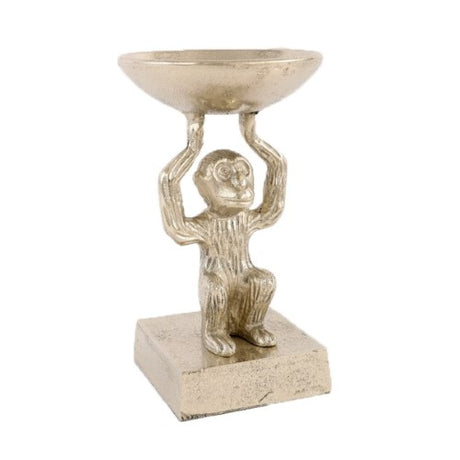 Aluminium tray in a playful monkey design, perfect for organizing keys and jewelry while enhancing home decor.