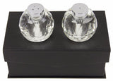 Elegant 60mm crystal salt and pepper shakers, perfect for enhancing dining experiences with style and functionality.