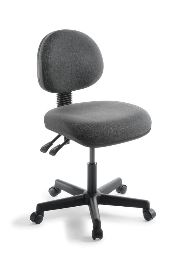 Ergonomic charcoal office chair with adjustable seat and backrest, ideal for comfort and style in any workspace.