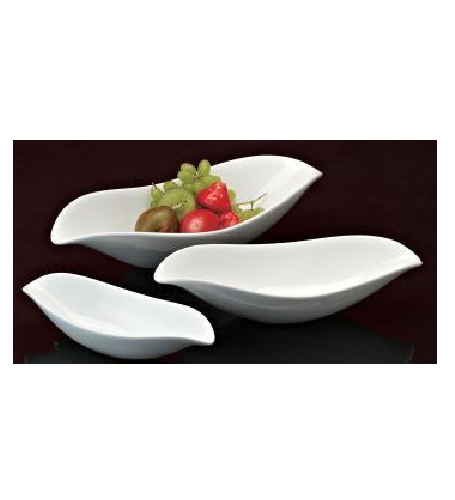 Clear glass tear drop serving bowl, 30.5 cm, perfect for salads, pasta, or fruit displays; elegant and practical for everyday use.