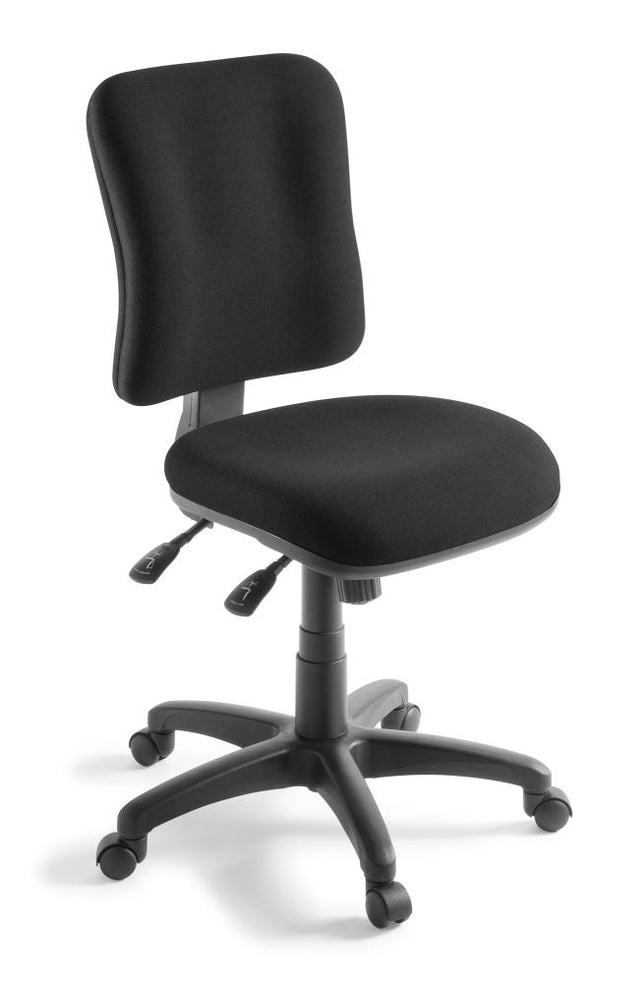 Ergonomic black office chair with mid-back support, adjustable features, and stylish upholstery for ultimate comfort.