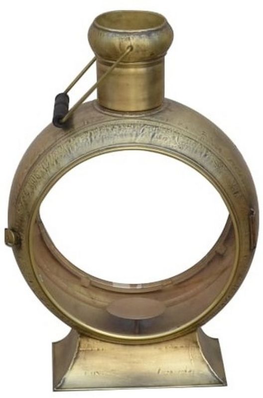Elegant 56cm gold metal lantern, perfect for indoor or outdoor decor, creating a warm and inviting ambiance.