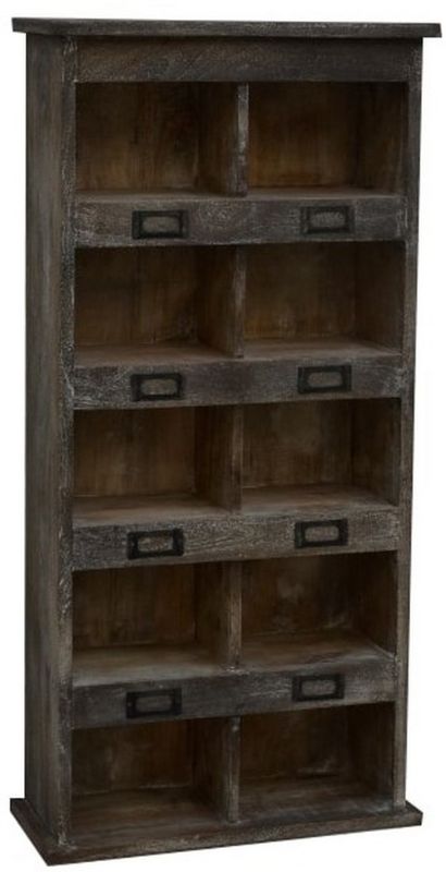 Wooden Letter Rack featuring a rustic design, ideal for organizing mail and enhancing decor in vintage-inspired spaces.