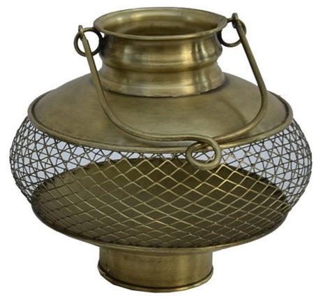 Elegant 29cm gold candle holder crafted from metal, perfect for enhancing any home decor style with sophistication.