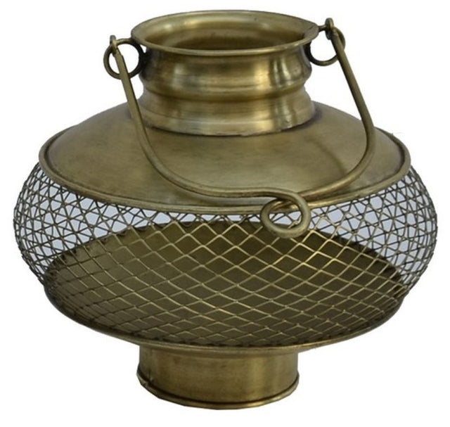 Elegant 29cm gold candle holder crafted from metal, perfect for enhancing any home decor style with sophistication.