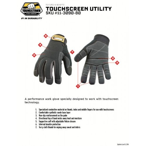 Youngstown Touch Screen Work Gloves - Small