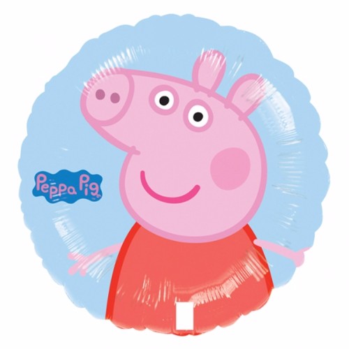 Vibrant 45cm Peppa Pig foil balloon, ideal for birthday parties and themed events, adding joy and charm to celebrations.