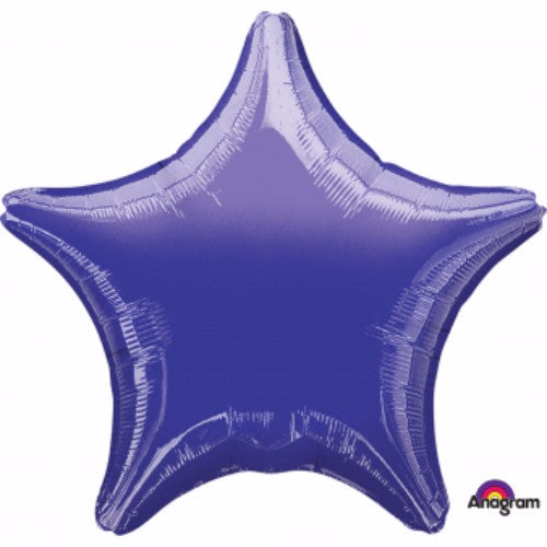 Vibrant 45cm purple star foil balloon, perfect for adding elegance to celebrations and requiring helium to float.