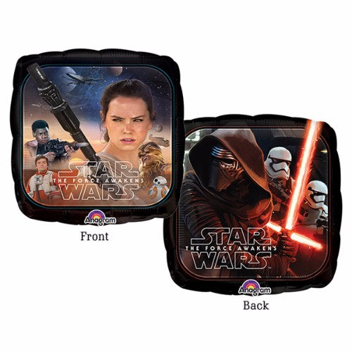 Vibrant 45cm foil balloon featuring Star Wars EP7 characters, perfect for themed parties and celebrations.