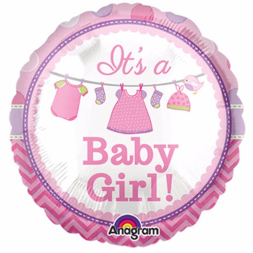 Balloon - 22cm It's a Baby GirlShower with Love (Flat)