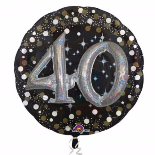 Holographic 3D balloon, 81cm, perfect for birthdays and parties, featuring vibrant colors and self-sealing for easy use.