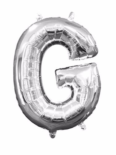Letter G Silver Megaloon 40cm Foil Balloon