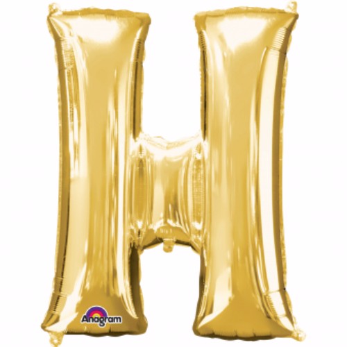 Letter H Gold Megaloon 40cm Foil Balloon