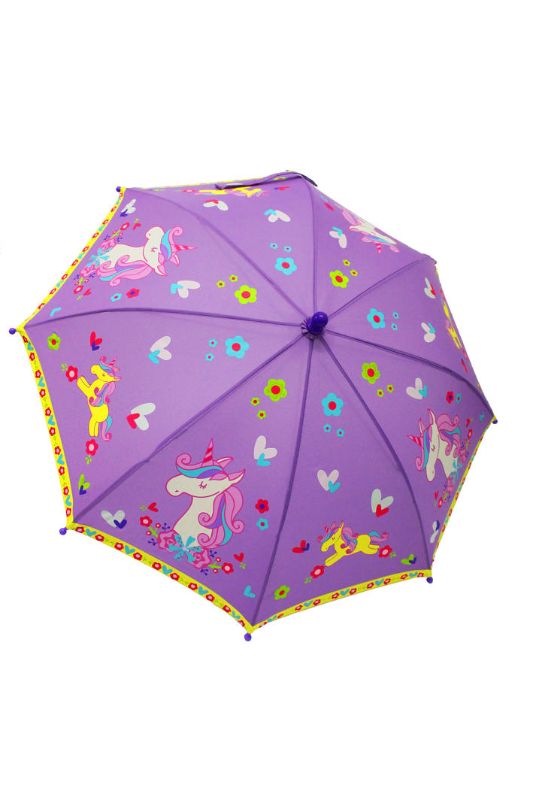 Color-changing unicorn umbrella by Gift Junction, adding whimsy and fun to rainy days while keeping you dry.