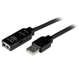 10m USB 2.0 Active Extension Cable with male and female connectors for seamless long-distance USB connectivity.