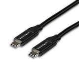 USB-C to USB-C cable, 2 m (6 ft.) long, supports 5A Power Delivery for fast charging and data transfer, USB-IF certified.