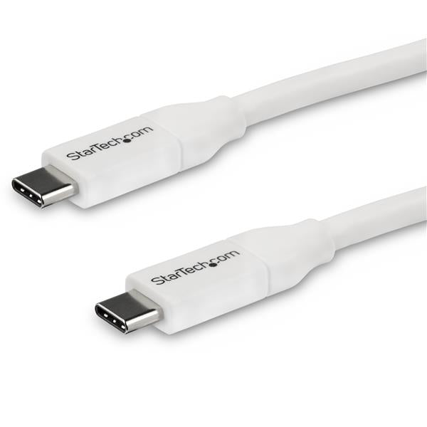 13ft USB C to USB C cable for fast 5A charging and data transfer, USB-IF certified for reliable performance.