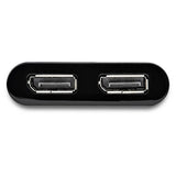 USB to Dual DisplayPort Adapter enabling 4K resolution at 60Hz, perfect for connecting two UHD displays to computers.