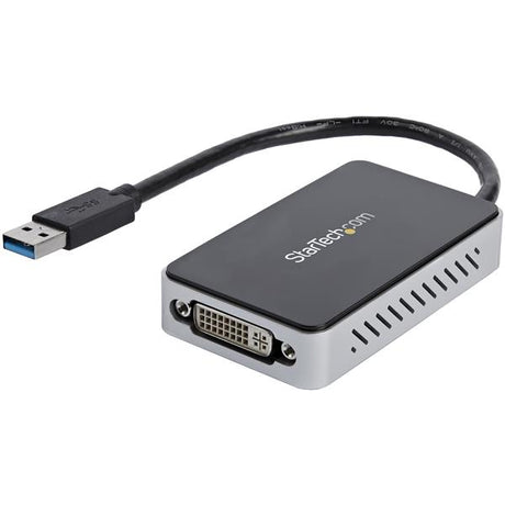 USB 3 to DVI External Graphics Adapter with USB Hub, supports 1920x1200 resolution, ideal for multi-monitor setups.