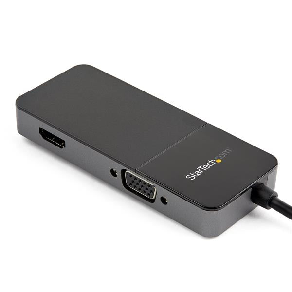 USB 3.0 to HDMI VGA Adapter connects two displays with 4K support, enhancing productivity for laptops and desktops.