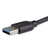 Slim Micro USB 3.0 cable, 15cm, lightweight design for close-range connections, perfect for charging and syncing devices.