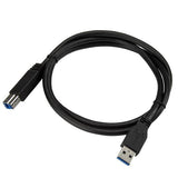 1m Certified USB 3.0 A to B cable providing up to 5 Gbps transfer speed for reliable connections to peripherals.