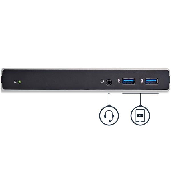 DVI Dual-Monitor Docking Station for Laptops - HDMI and VGA Adapters - USB 3.0