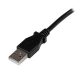 Right angle USB 2.0 A to B printer cable, 2 meters long, ideal for tight spaces and reliable connections.