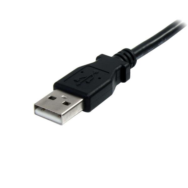 3 m (10 ft.) black USB 2.0 extension cable with male and female connectors for flexible device connectivity and data transmission.